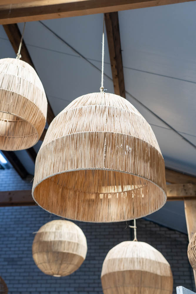Hanglampen in Raffia - Ibiza-Bohemian Stijl