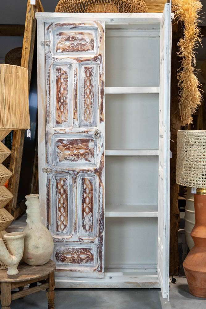 Handgemaakte 2-Deurs Hoge Kast | 210 x 100 x 40cm